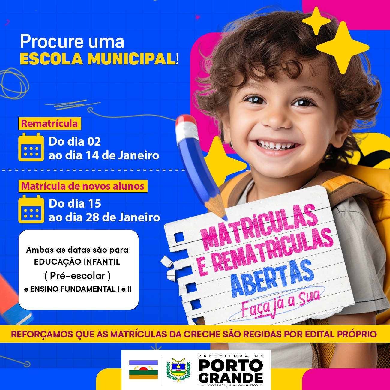 MATRÍCULAS E REMATRÍCULAS ABERTAS 2025
